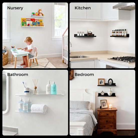 550x550-29512.jpg Unyqoos® Set van 2 acryl wandplanken voor multifunctionele opslag en presentatie