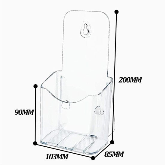 550x550-29549.jpg Unyqoos® Set van 6 doorzichtige A6 brochurehouders voor muur of bureau