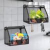 Unyqoos® Ruimtebesparende opvouwbare hangende fruitmanden set voor keukenorganisatie