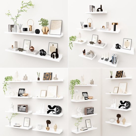 Unyqoos® Stijlvol Zwevend Wandrek van Eikenhout voor Decoraties en Fotolijsten