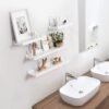 Unyqoos® Stijlvol Zwevend Wandrek van Eikenhout voor Decoraties en Fotolijsten
