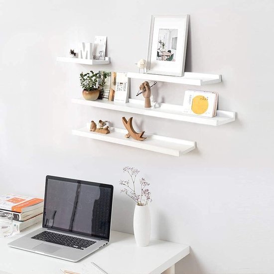 Unyqoos® Stijlvol Zwevend Wandrek van Eikenhout voor Decoraties en Fotolijsten