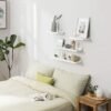 Unyqoos® Stijlvol Zwevend Wandrek van Eikenhout voor Decoraties en Fotolijsten