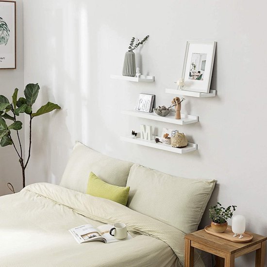 Unyqoos® Stijlvol Zwevend Wandrek van Eikenhout voor Decoraties en Fotolijsten