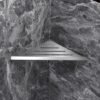 Unyqoos® Roestvrijstalen Hoekdoucherek Wandplank Driehoekige Opberger voor Badkamer en Keuken 30 cm Zilver