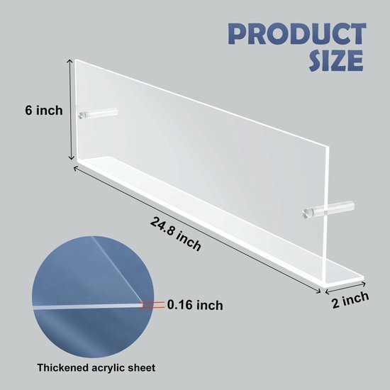 550x550-29590.jpg Unyqoos® Transparante acryl wandplanken voor tijdschriften en boeken 60 cm set van 2