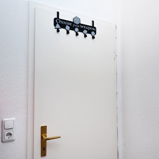 550x550-29648.jpg Unyqoos® Unieke zwarte deurgarderobe met vijf haken voor rollenspel en decoratie