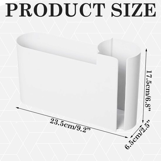 550x550-29659.jpg Unyqoos® Set van twee witte wandorganizers voor keuken en badkamer
