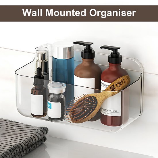 550x550-29692.jpg Unyqoos® Transparant badkamerrek met zelfklevende bevestiging voor douche en keuken