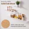 550x550-29703.jpg Unyqoos® Set van twee witte zwevende wandplanken van massief eikenhout voor diverse ruimtes