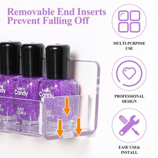550x550-29709.jpg Unyqoos® Transparant wandrek voor nagellakopslag en cosmetische organisatie