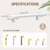 550x550-29738.jpg Unyqoos® Set van twee witte zwevende wandplanken van massief grenenhout voor diverse ruimtes