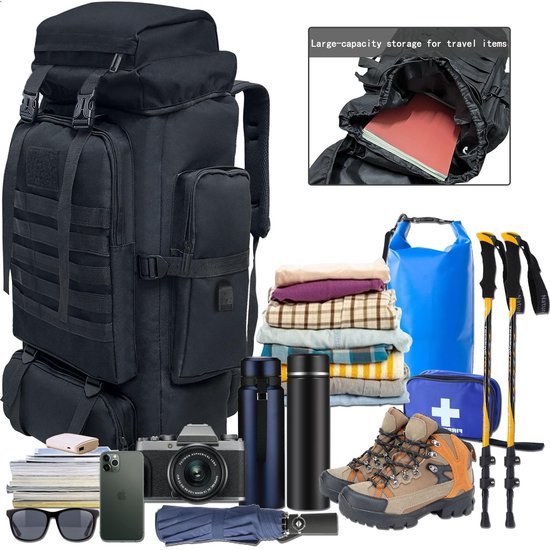 550x550-29859.jpg Unyqoos ® Outdoor Avontuurlijke Rugzak van 80 Liter voor Kamperen en Wandelen met Waterdicht Ontwerp