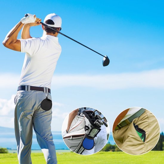 Unyqoos® Golfbal Reinigingsset Met Handige Clipbevestiging Voor Gemakkelijk Schoonmaken Onderweg
