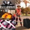Unyqoos® Ruime en tas voor schaatsen en rolschaatsen met verstelbare riem