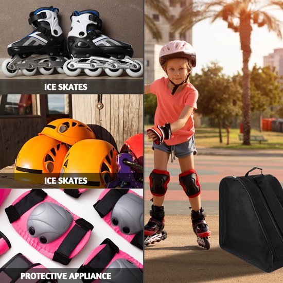 Unyqoos® Ruime en tas voor schaatsen en rolschaatsen met verstelbare riem