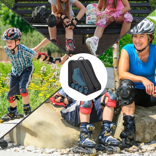 Unyqoos® Ruime en tas voor schaatsen en rolschaatsen met verstelbare riem