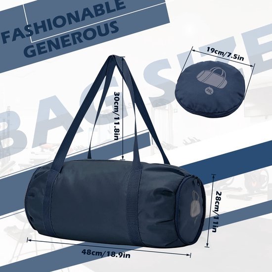 550x550-30052.jpg Unyqoos® Opvouwbare sporttas met scheiding voor natte en droge spullen, ideaal voor reizen