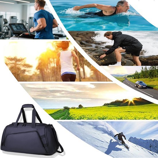 Unyqoos® Waterdichte sporttas met schoenenvak en multifunctionele opbergruimte