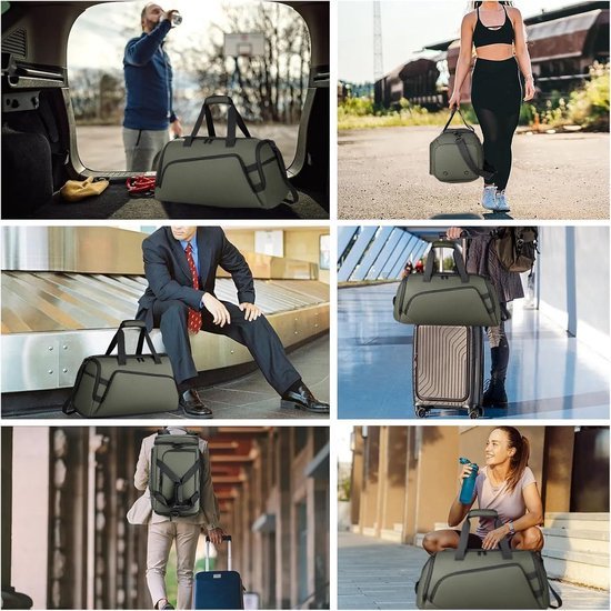 Unyqoos® Ruime en waterdichte sporttas met schoenenvak en nat vak voor veelzijdig gebruik