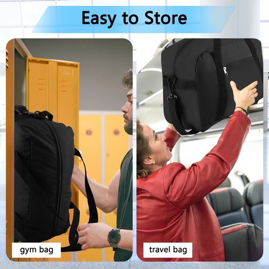 Unyqoos® Compacte en lichte opvouwbare sporttas voor dames en heren, ideaal voor reizen