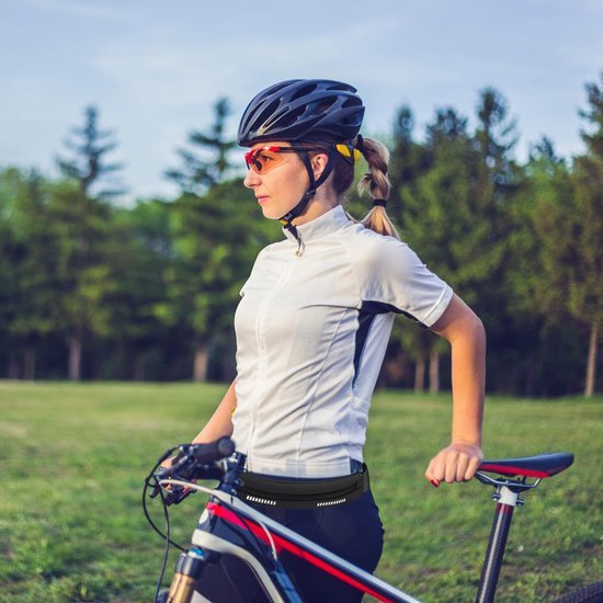 Unyqoos® Verstelbare sportieve heuptas met reflecterende strepen voor hardlopen en wandelen