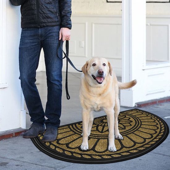 Unyqoos ® Antislip Deurmat van Hoge Kwaliteit voor Buiten en Binnengebruik, 45 x 75 cm, Bruin