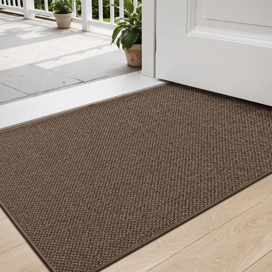 Unyqoos® Absorberende Antislip Deurmat voor Binnen en Buiten met Eenvoudige Reiniging, 60 x 90 cm, Bruin
