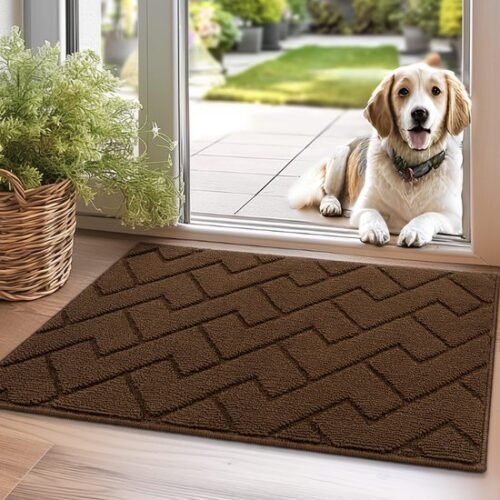 Unyqoos ® Donkerbruine Wasbare Antislip Deurmat voor Binnen en Buiten, 50 x 80 cm
