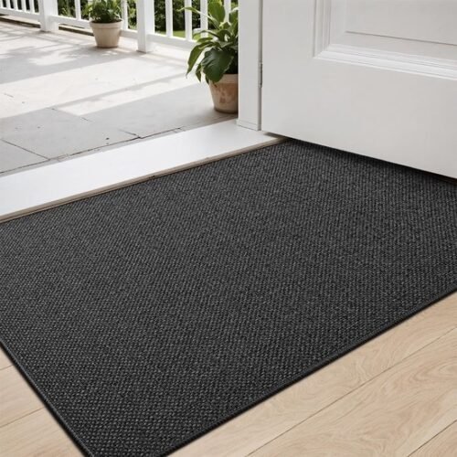 550x550-30353.jpg Unyqoos® Stijlvolle Antislip Deurmat voor Binnen en Buiten - Donkergrijs, 44 x 75 cm, Wasbaar en Dun Ontwerp