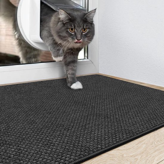 Unyqoos® Stijlvolle Antislip Deurmat voor Binnen en Buiten - Donkergrijs, 44 x 75 cm, Wasbaar en Dun Ontwerp