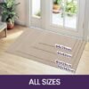 Unyqoos ® Hoogwaardige Absorberende Deurmat voor Binnen en Buiten, Wasbaar en Antislip, 44 x 76 cm, Beige