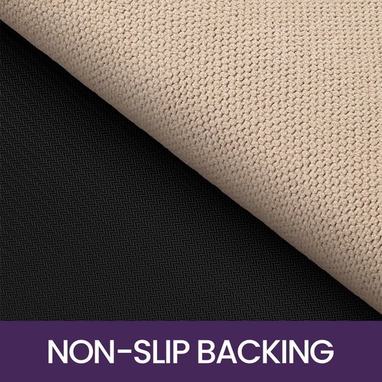 Unyqoos ® Hoogwaardige Absorberende Deurmat voor Binnen en Buiten, Wasbaar en Antislip, 44 x 76 cm, Beige