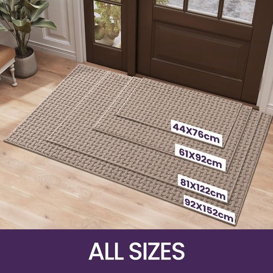 Unyqoos® Absorberende Antislip Deurmat voor Binnen en Buiten met Wasbare Eigenschappen