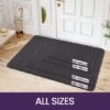 Unyqoos® Hoogwaardige Absorberende Deurmat voor Binnen en Buiten, Antislip, Wasbaar, 60 x 90 cm, Zwart-Grijs