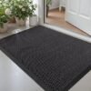 Unyqoos® Extreem Antislip Buiten Deurmat met Efficiënte Vuilopvang in Donkergrijze Tinten