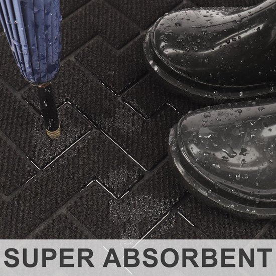 Unyqoos ® Stijlvolle en Functionele Antislip Deurmat voor Binnen en Buiten, Absorberend en Wasbaar, 43 x 75 cm
