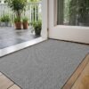 Unyqoos® Antislip Vuilvangmat voor Binnengebruik, Wasbare Deurmat met Dunne Profiel - Lichtgrijs, 60 x 90 cm