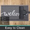 Unyqoos ® Stijlvolle en Functionele Deurmat voor Binnen en Buiten, Antislip, Vuilvanger, Wasbaar, 40 x 60 cm, Grijs