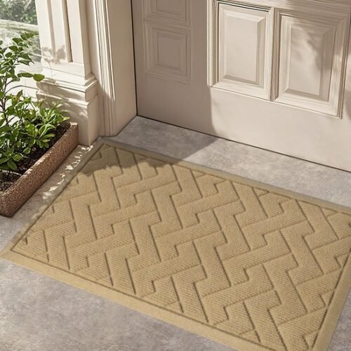 Unyqoos ® Absorberende Antislip Deurmat voor Binnen en Buiten, Vuilvang en Wasbaar, 43 x 75 cm, Kaki