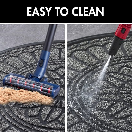 Unyqoos ® Antislip Vuilvangmat met Robuuste Rubberen Coating voor Buiten en Binnen, 45 x 75 cm, Grijs