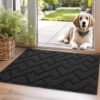 Unyqoos ® Veelzijdige Antislip Deurmat voor Binnen en Buiten, Donkergrijs, Wasbaar, 50 x 80 cm, Vuilafstotend