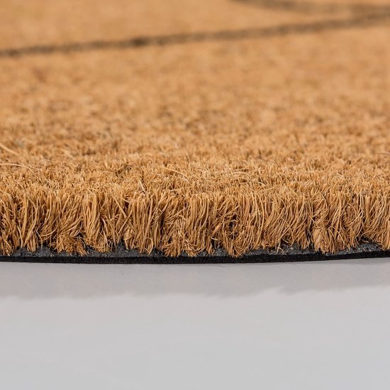 Unyqoos ® Stijlvolle Halfronde Deurmat van Kokosvezels met Antibacteriële Eigenschappen voor Binnengebruik