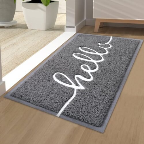 Unyqoos ® Stijlvolle en Functionele Antislip Deurmat voor Binnen en Buiten, Vuilvanger, Wasbaar, 40 x 60 cm, Grijs