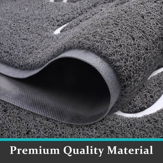 Unyqoos ® Stijlvolle en Functionele Antislip Deurmat voor Binnen en Buiten, Vuilvanger, Wasbaar, 40 x 60 cm, Grijs