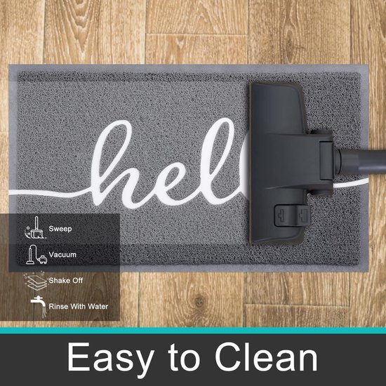 Unyqoos ® Stijlvolle en Functionele Antislip Deurmat voor Binnen en Buiten, Vuilvanger, Wasbaar, 40 x 60 cm, Grijs