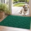 Unyqoos® Wasbare Antislip Deurmat voor Binnen en Buiten, Vuilafstotend, Absorberend, 50 x 80 cm, Groen
