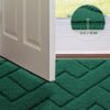 Unyqoos® Wasbare Antislip Deurmat voor Binnen en Buiten, Vuilafstotend, Absorberend, 50 x 80 cm, Groen