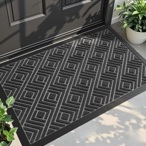 Unyqoos ® Grijze Antislip Vuilvangmat voor Binnen en Buiten, 60 x 90 cm, Eenvoudig Onderhoud