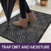 Unyqoos ® Grijze Antislip Vuilvangmat voor Binnen en Buiten, 60 x 90 cm, Eenvoudig Onderhoud